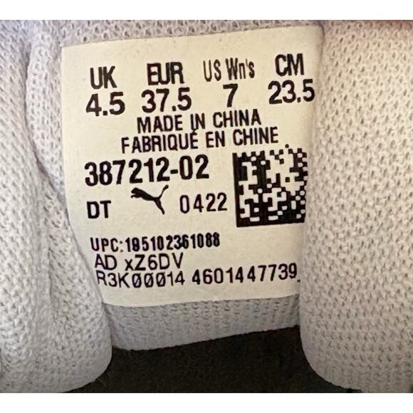 PUMA Smash v3 Platform Sneakers Size 7 White/Black/Gold School Tennis Casual - Picture 3 of 11